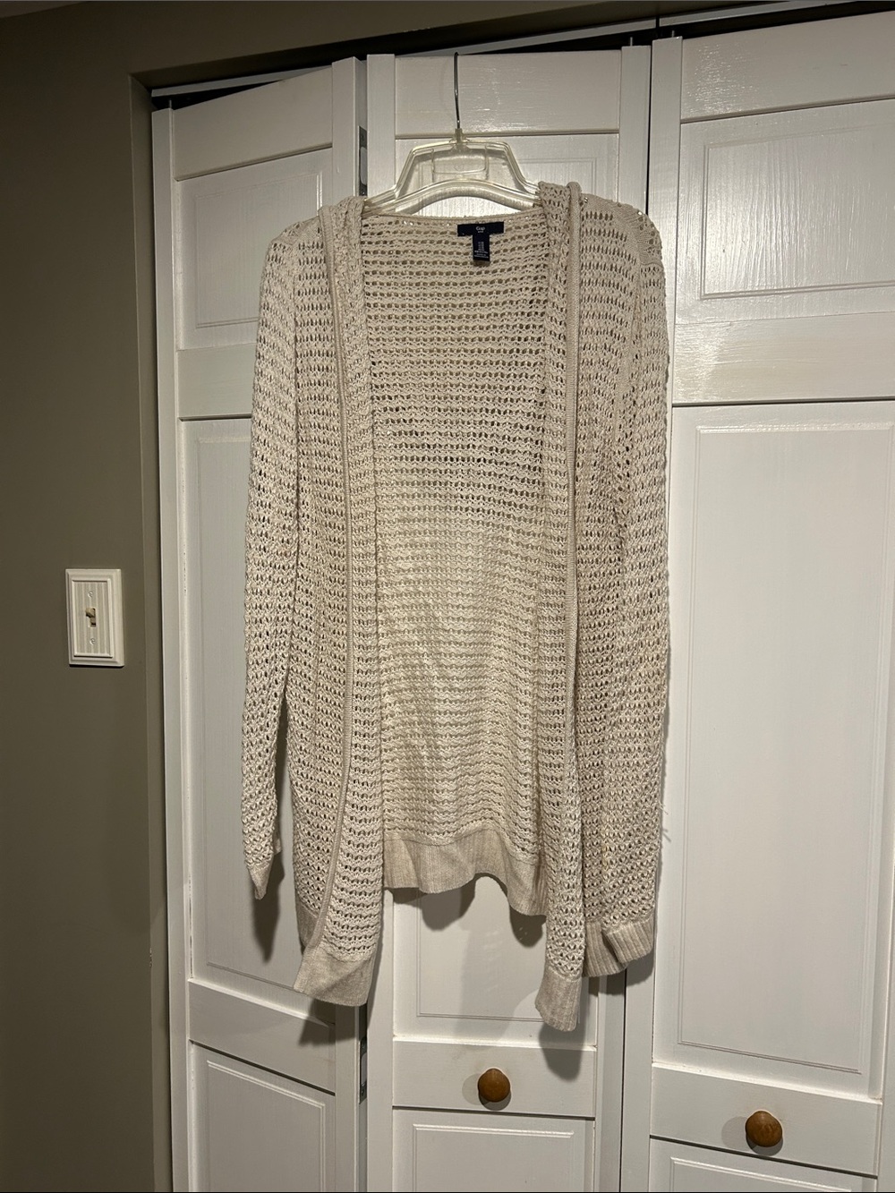 GAP Open-Weave Cream Cardigan